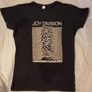 Joy Division unknown pleasures rock band black t-shirt unisex womens small
